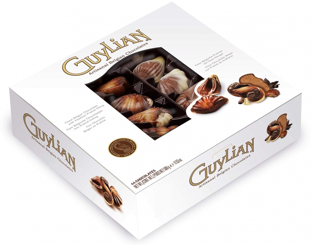 Конфеты GUYLIAN "Морские ракушки" с начинкой пралине (2 яруса) 500г