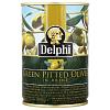 Оливки DELPHI без косточки SUPERIOR 261-290 /жесть/ 400г*12