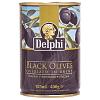 Маслины DELPHI с косточкой в рассоле SUPERIOR 261-290 /жесть/ 400г*12